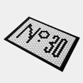 Huisnummer Appartement Tegel Design 30 Deurmat (Schuin)