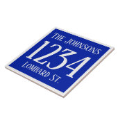 huisnummer met straat en naam tegeltje (Zijkant)