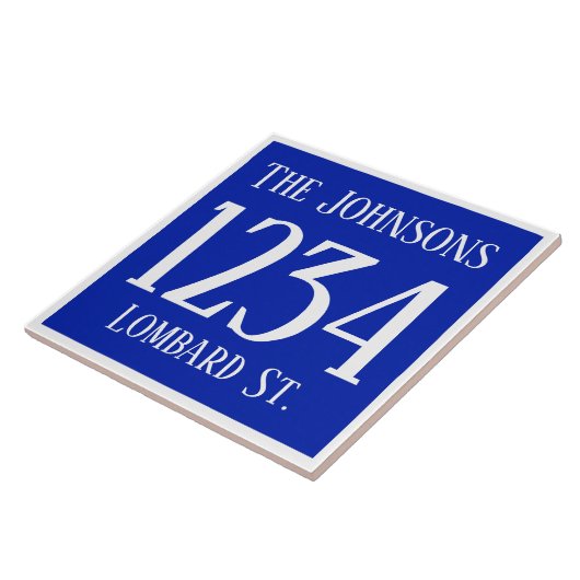 huisnummer met straat en naam tegeltje (Zijkant)