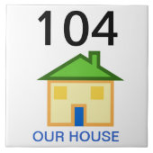 huisnummer tegeltje (Voorkant)