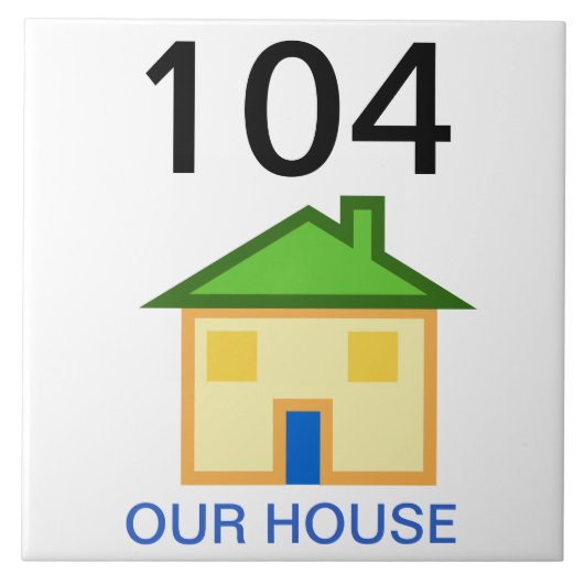 huisnummer tegeltje (Voorkant)