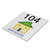 huisnummer tegeltje (Zijkant)