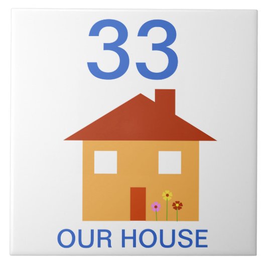 huisnummer tegeltje (Voorkant)