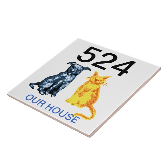 huisnummer tegeltje (Zijkant)