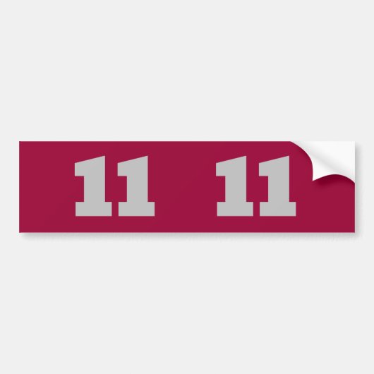 Huisnummers, tekst toevoegen en bewerken bumpersticker (Voorkant)