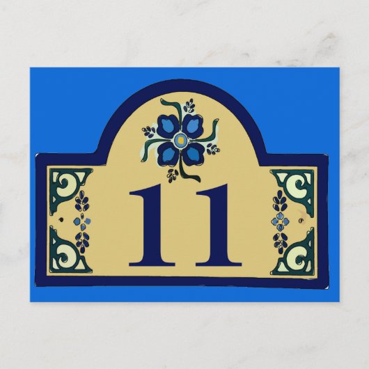 Huisnummers Wijzig Tekst  Briefkaart (Voorkant)