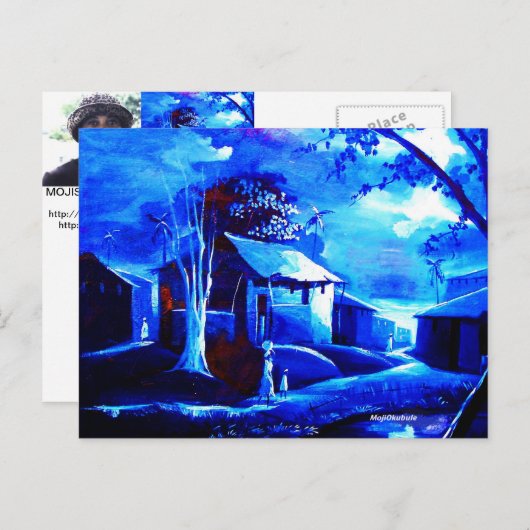 HUISOLIE OP CANVAS DOOR MOJISOLA A GBADAMOSI OKUBU BRIEFKAART (Voorkant / Achterkant)