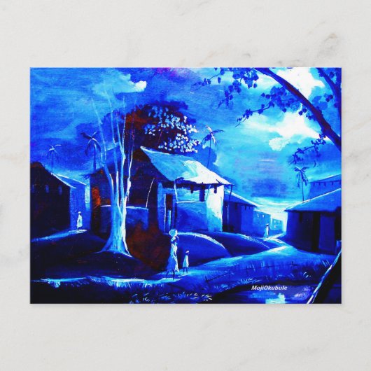 HUISOLIE OP CANVAS DOOR MOJISOLA A GBADAMOSI OKUBU BRIEFKAART (Voorkant)