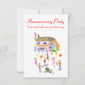Huisopwarmende Partij nodigt ons uit in een sjaal. Kaart (Voorkant)