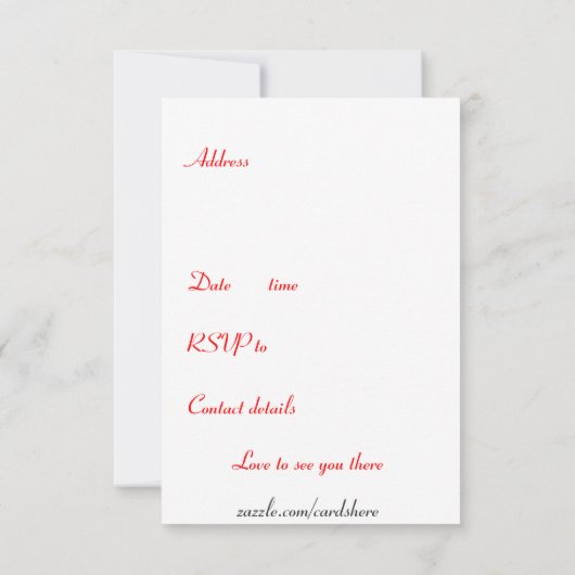 Huisopwarmende Partij nodigt ons uit in een sjaal. Kaart (Achterkant)