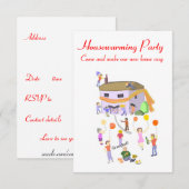 Huisopwarmende Partij nodigt ons uit in een sjaal. Kaart (Voorkant / Achterkant)