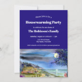 Huisopwarming door licht van de zilvermaan kaart (Voorkant)