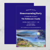 Huisopwarming door licht van de zilvermaan kaart (Voorkant / Achterkant)