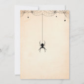 Huisopwarming Halloween party Girl & cat skeleton Kaart (Achterkant)