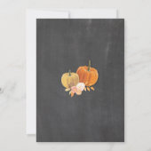 Huisopwarming Home Sweet Chalk Herfst Pumpkin Invi Kaart (Achterkant)