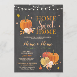 Huisopwarming Home Sweet Chalk Herfst Pumpkin Invi Kaart
