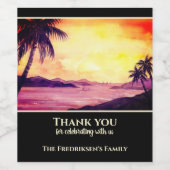 Huisopwarming Nieuwe Thuiszonsondergang in de Wate Wijn Etiket (Enkel label)