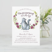 Huisopwarming Spintty Party Cat Theme Kaart (Staand voorkant)