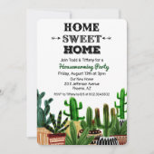 Huisopwarmingsfeest Boho Cactus Uitnodiging (Voorkant)