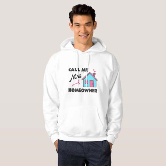 Huisopwarmingsfeest Noem me Mrs Homeowner Hoodie (Voorkant volledig)