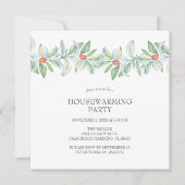 Huisopwarmingsfeest Uitnodigingen Waterverf Kerstm (Voorkant)