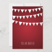 Huisopwarmingspartij Hart Bunting Red Kaart (Achterkant)