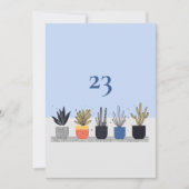 Huisplant botanisch tafelnummer plaatskaart (Voorkant)