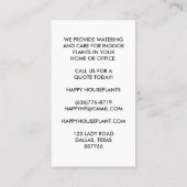 Huisplant Calathea Prayer Plant Gardening Visitekaartje (Achterkant)