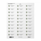 Huisplant Klein Zakelijk Adres Retourlabel Etiket (Full Sheet)