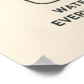 Huisplant Watergift Schema — Minimaal Binnenplan Poster (Hoek)