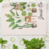 Huisplant Waterverf Quote Theedoek (Gevouwen)