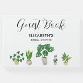 Huisplanten Bruidsfeest Groene Aangepaste Gastenboek (Voorkant)