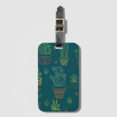 Huisplanten Cacti Illustratie Boho Cactus  Bagagelabel (Voorkant (verticaal))