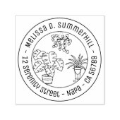 Huisplanten Hobby Ronde Adres Zelfinktende Stempel (Design)