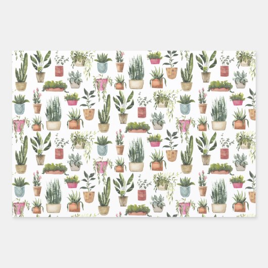 Huisplanten Inpakpapier Vel (Voorkant 3)