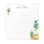 Huisplanten Plant Lover Persoonlijk gelinkt Notitieblok (Voorkant)