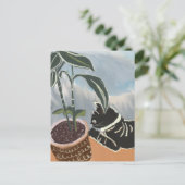 Huisplanten Postkaart Kijkende Kat (Staand voorkant)