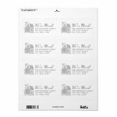 Huisportret verhuisbericht retouradres etiket (Full Sheet)