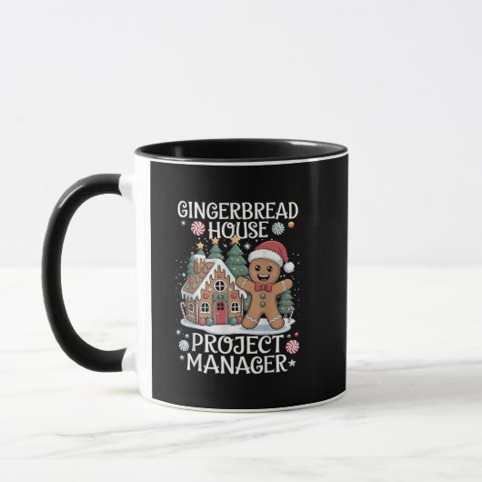 Huisprojectmanager van Sinterklaas Funny Kerstmis Mok (Links)