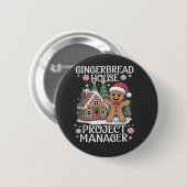Huisprojectmanager van Sinterklaas Funny Kerstmis Ronde Button 5,7 Cm (Voorkant /achterkant)