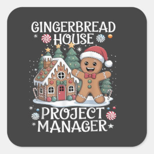 Huisprojectmanager van Sinterklaas Funny Kerstmis Vierkante Sticker