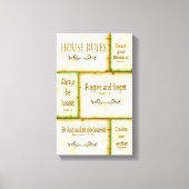 Huisregels Verpakt canvas (Voorkant)