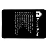 Huisregels Zwart-wit koelkast Magneet (Horizontaal)