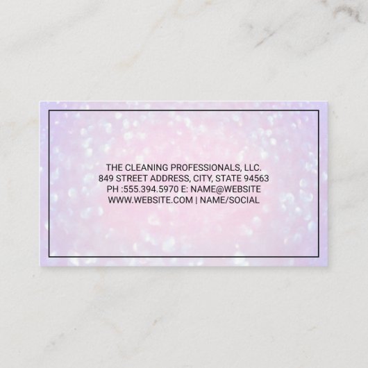 Huisreiniging Goud Metaal | Boke Visitekaartje (Achterkant)