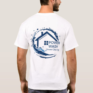 Huisreiniging met hogedrukreiniger t-shirt