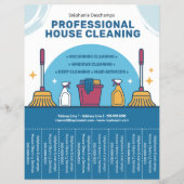Huisreinigingsfolder met afscheurbare tabbladen flyer (Voorkant)