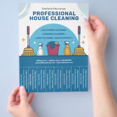Huisreinigingsfolder met afscheurbare tabbladen flyer (Hand)