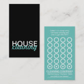 huisreinigingsponskaart klantenkaartje (Voorkant / Achterkant)