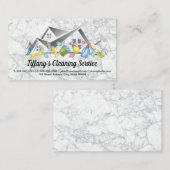 Huisreinigingsproducten en -diensten | Dienstbode  Visitekaartje (Voorkant / Achterkant)