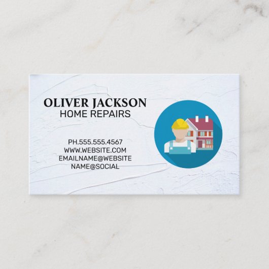 Huisreparatie | Bouwvakker Visitekaartje (Voorkant)